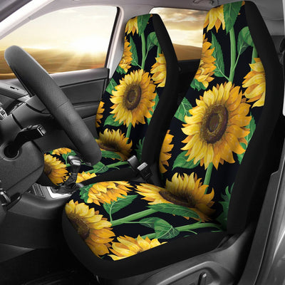 Sunflower Realistic Print Pattern Universal Fit Car Seat Covers