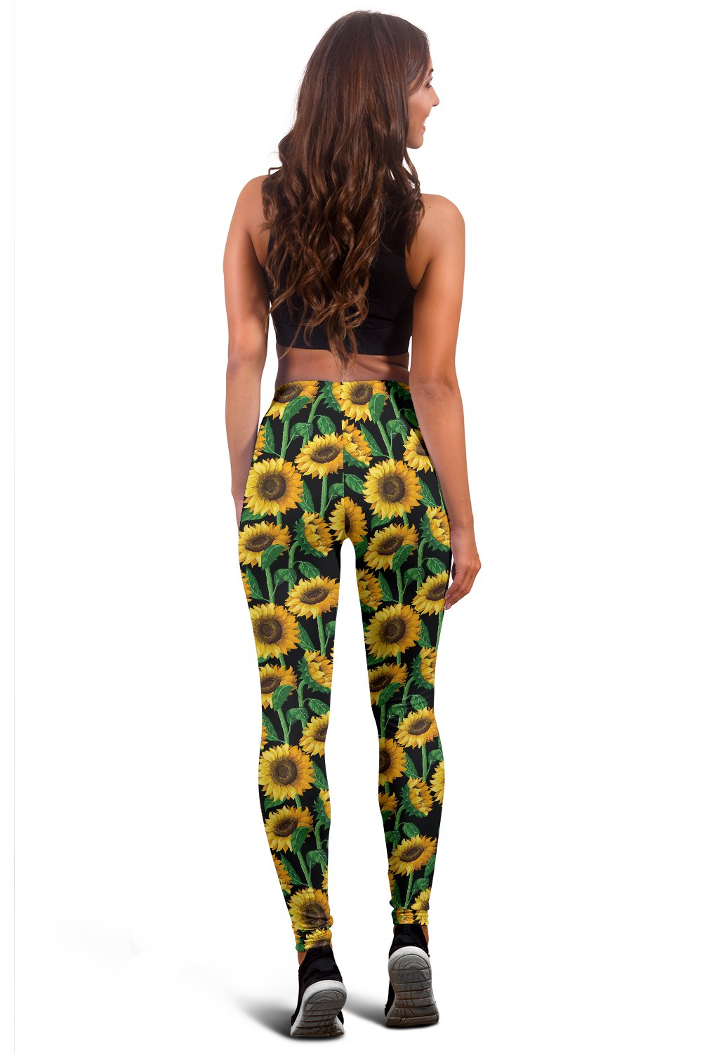 Sunflower Realistic Print Pattern Women Leggings
