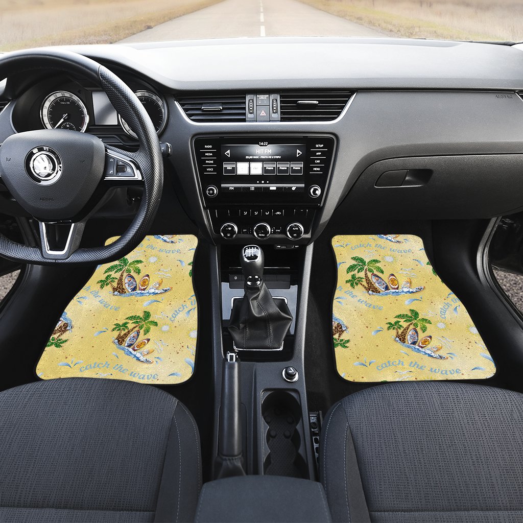 Surf Catch the Wave Design Car Floor Mats