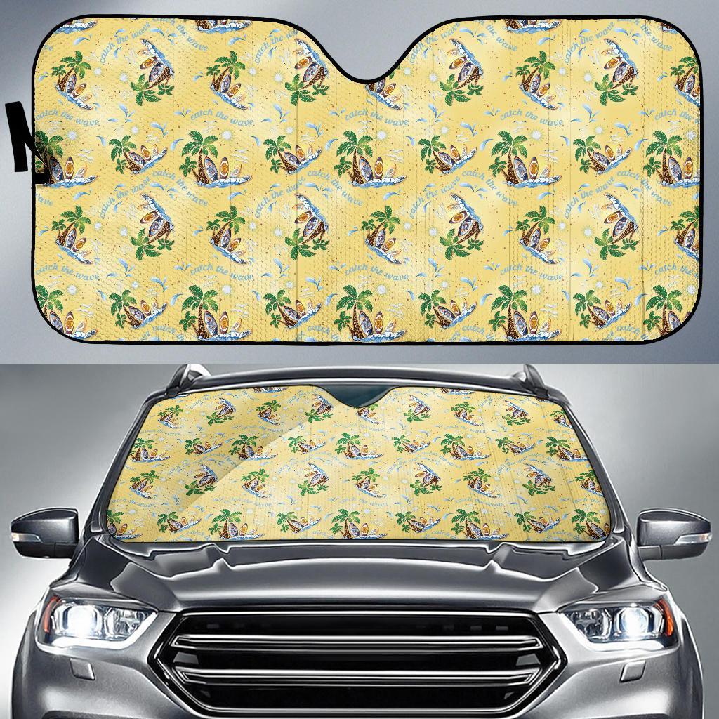 Surf Catch the Wave Design Car Sun Shade For Windshield