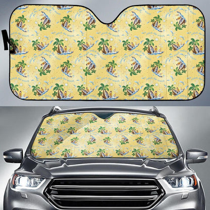 Surf Catch the Wave Design Car Sun Shade For Windshield