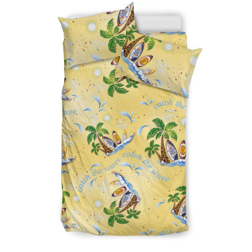 Surf Catch The Wave Design Duvet Cover Bedding Set