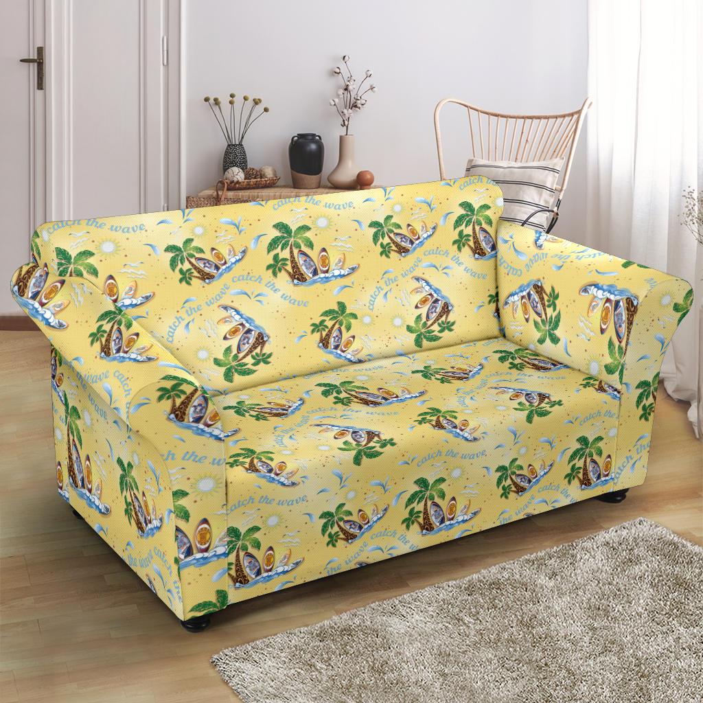 Surf Catch the Wave Design Loveseat Slipcover-JTAMIGO.COM