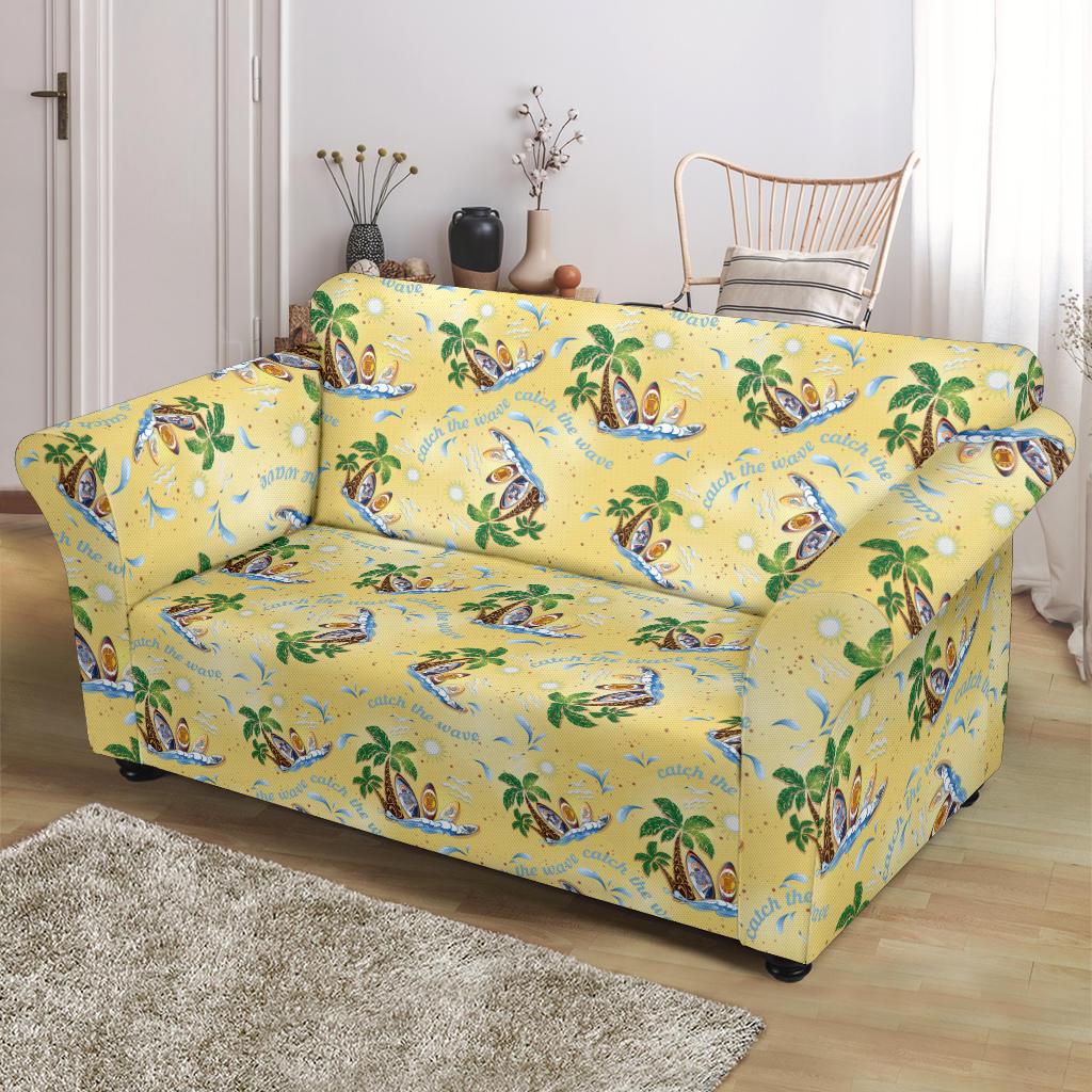 Surf Catch the Wave Design Loveseat Slipcover-JTAMIGO.COM