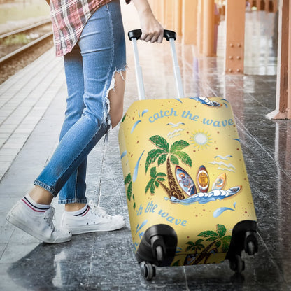 Surf Catch The Wave Design Luggage Cover Protector