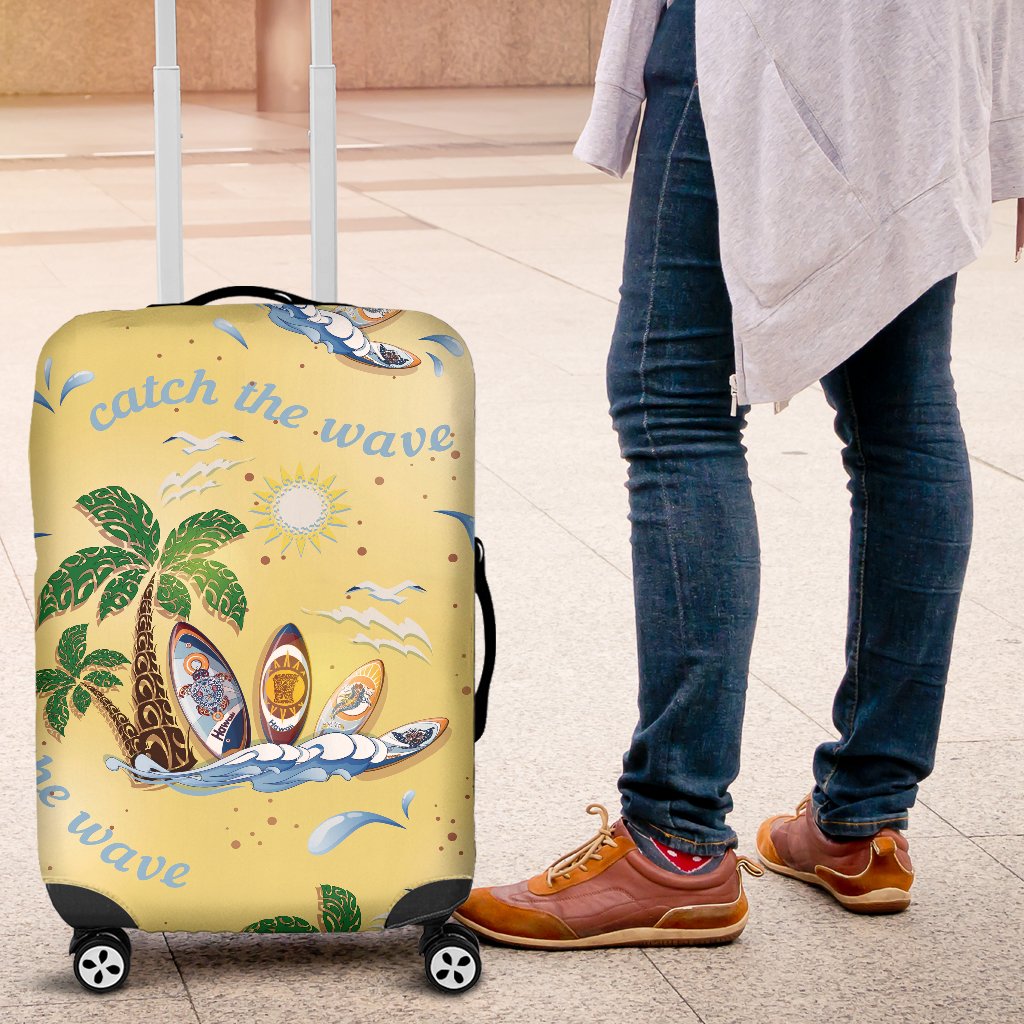 Surf Catch The Wave Design Luggage Cover Protector