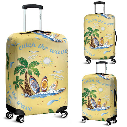 Surf Catch The Wave Design Luggage Cover Protector