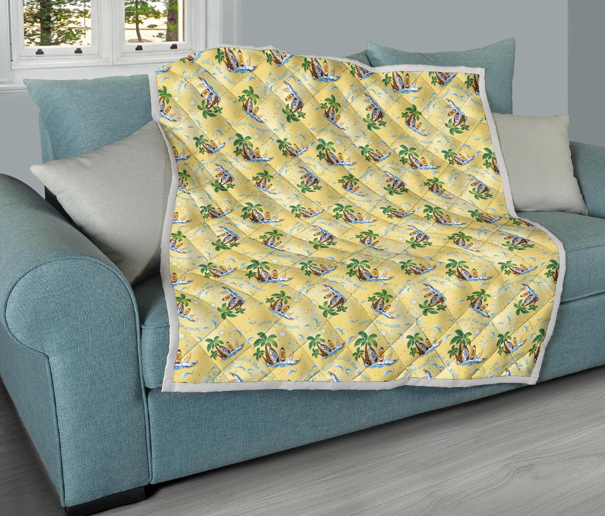 Surf Catch the Wave Design Premium Quilt-JTAMIGO.COM