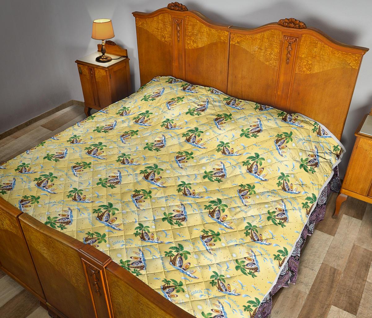 Surf Catch the Wave Design Premium Quilt-JTAMIGO.COM