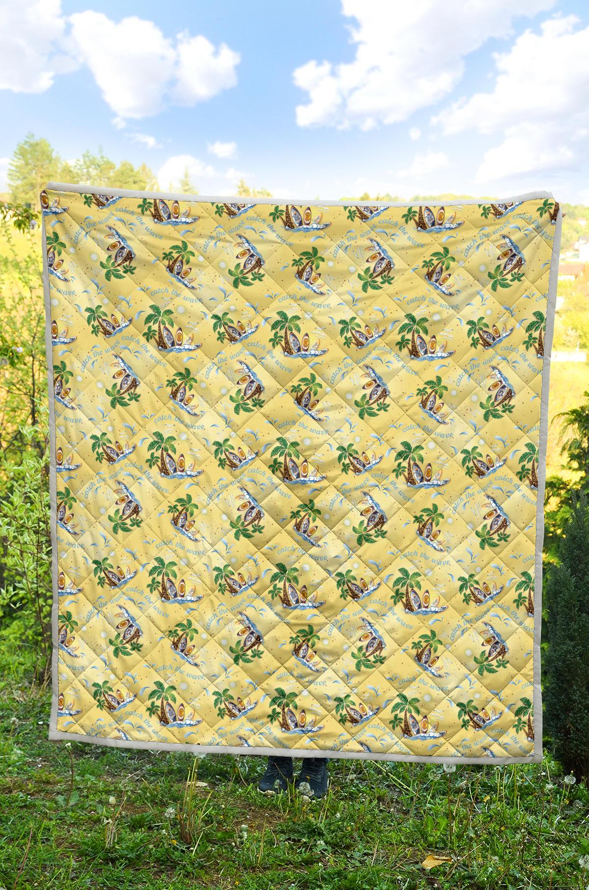 Surf Catch the Wave Design Premium Quilt-JTAMIGO.COM