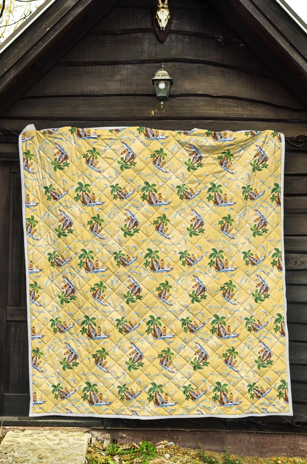 Surf Catch the Wave Design Premium Quilt-JTAMIGO.COM