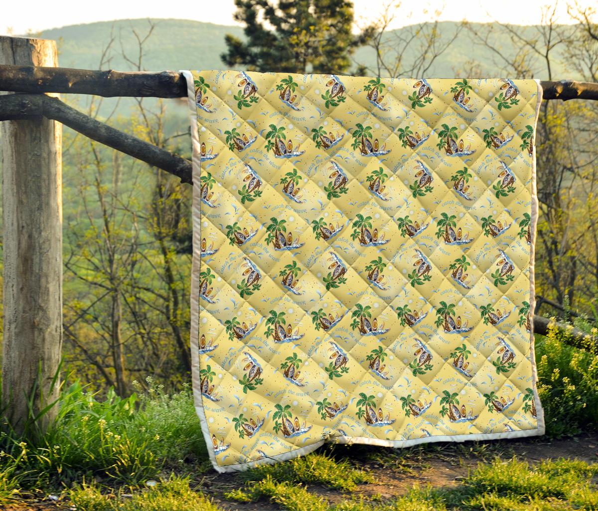 Surf Catch the Wave Design Premium Quilt-JTAMIGO.COM