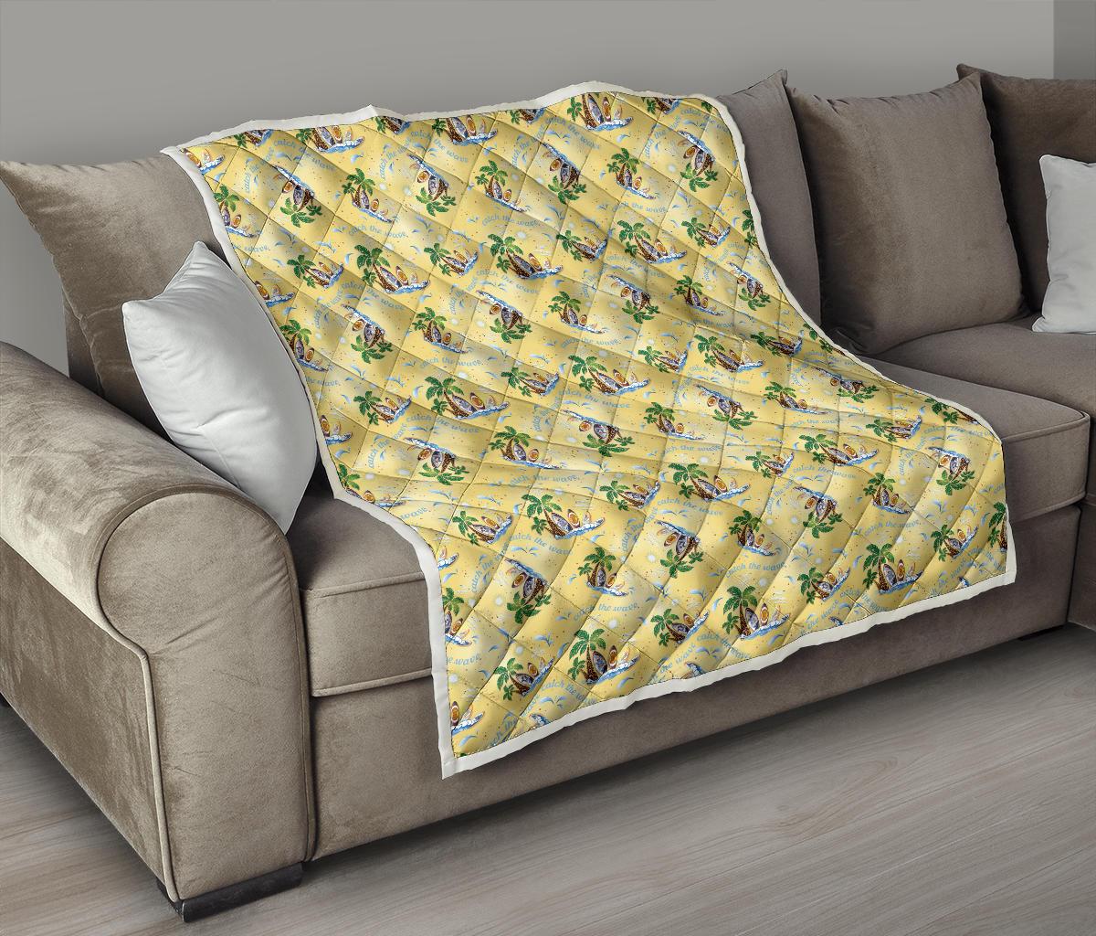 Surf Catch the Wave Design Premium Quilt-JTAMIGO.COM