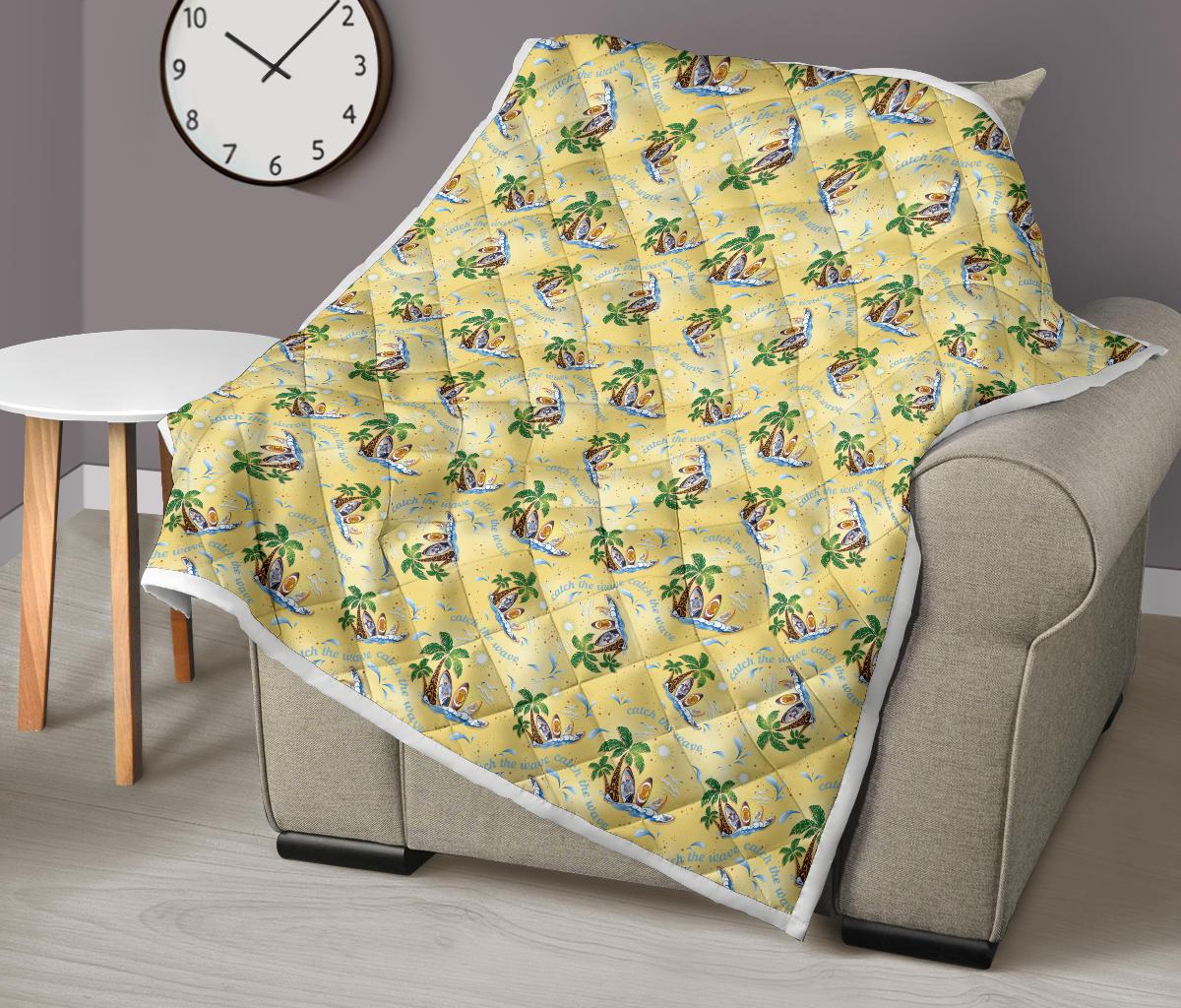 Surf Catch the Wave Design Premium Quilt-JTAMIGO.COM