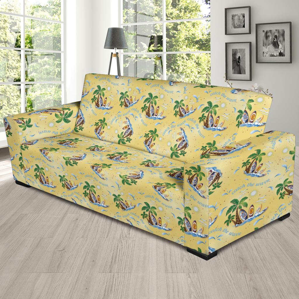 Surf Catch the Wave Design Sofa Slipcover-JTAMIGO.COM