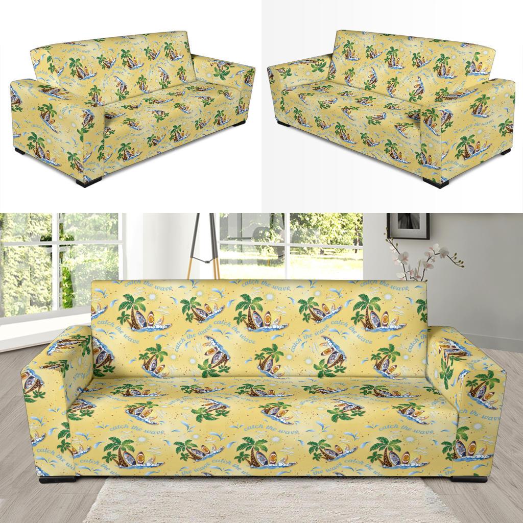Surf Catch the Wave Design Sofa Slipcover-JTAMIGO.COM