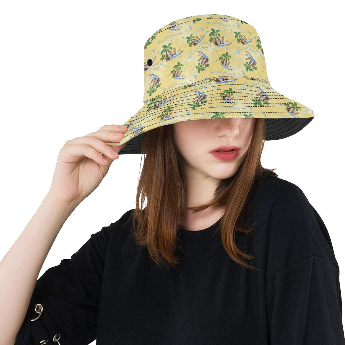 Surf Catch the Wave Design Unisex Bucket Hat