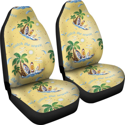 Surf Catch the Wave Design Universal Fit Car Seat Covers