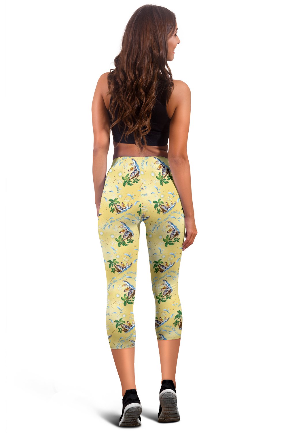 Surf Catch the Wave Design Women Capris