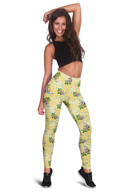 Surf Catch the Wave Design Women Leggings