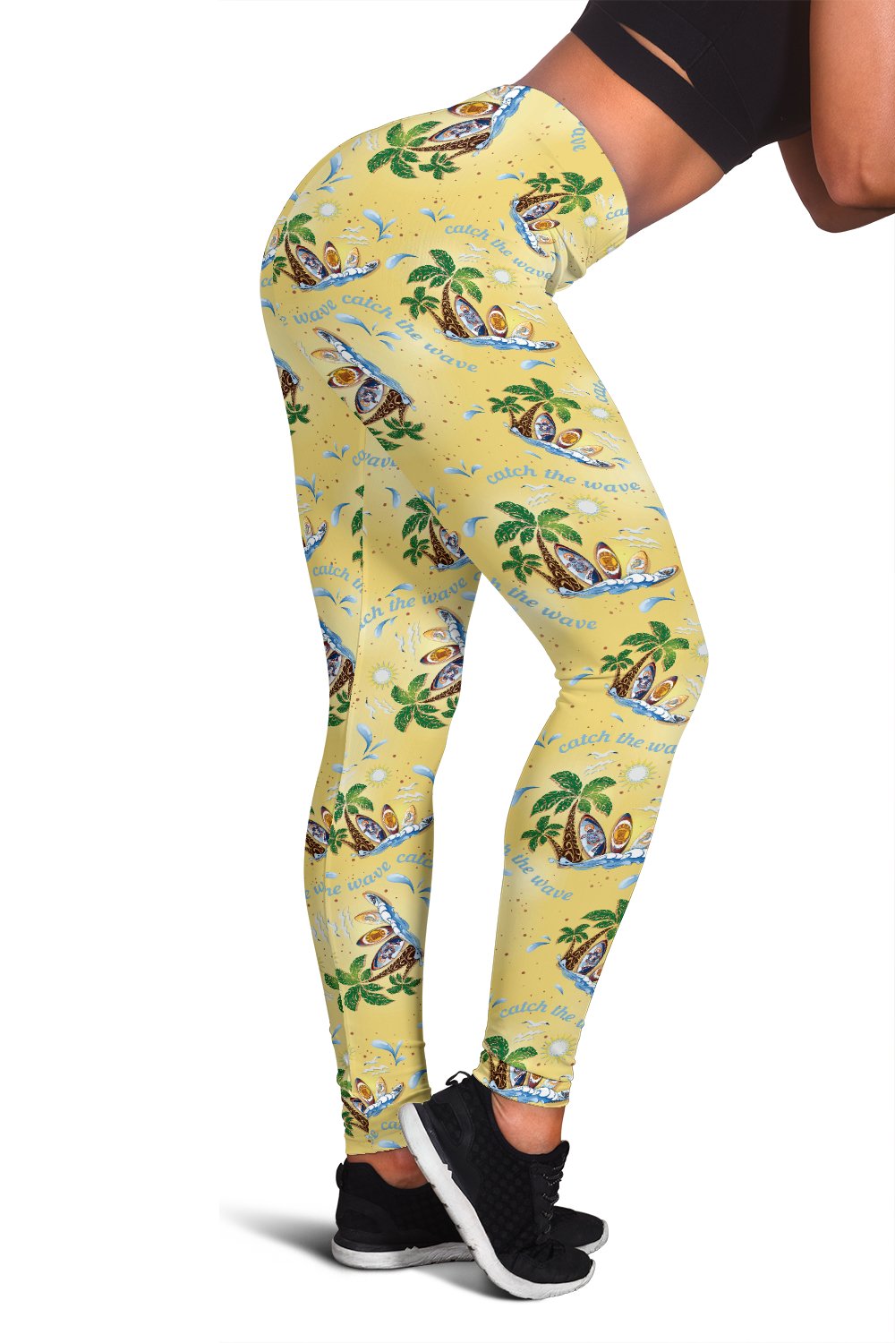 Surf Catch the Wave Design Women Leggings
