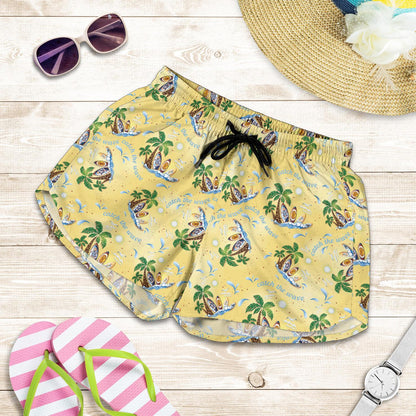 Surf Catch the Wave Design Women Shorts-JTAMIGO.COM