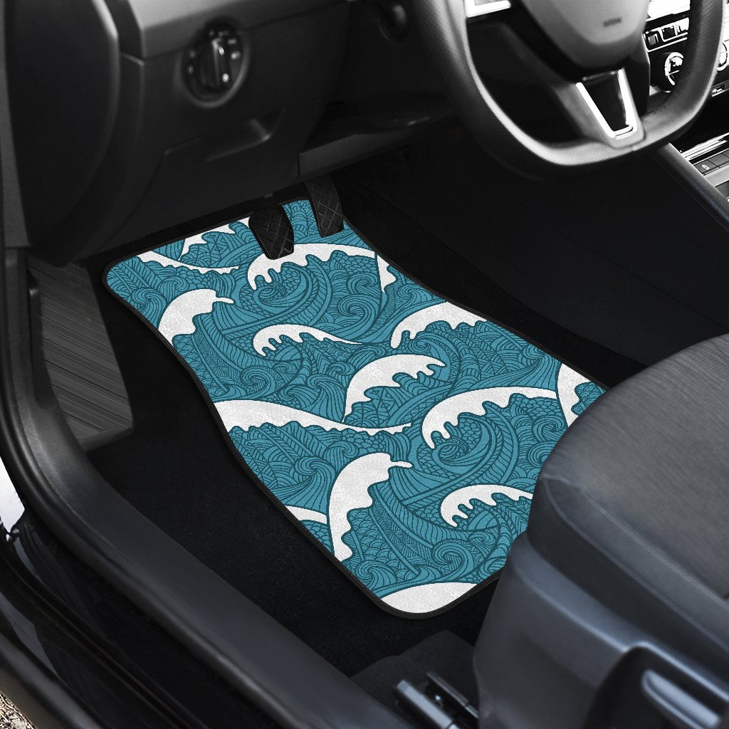 Surf Wave Tribal Design Car Floor Mats