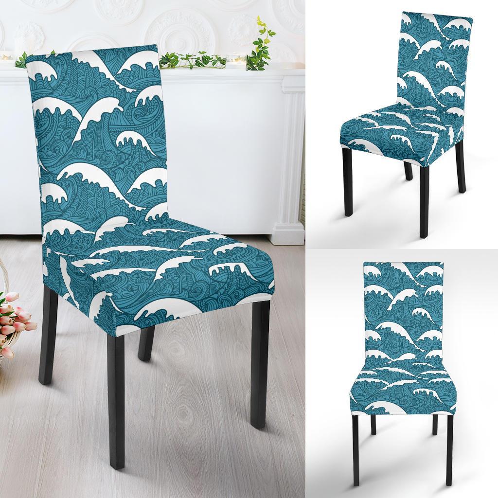 Surf Wave Tribal Design Dining Chair Slipcover-JTAMIGO.COM