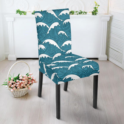 Surf Wave Tribal Design Dining Chair Slipcover-JTAMIGO.COM