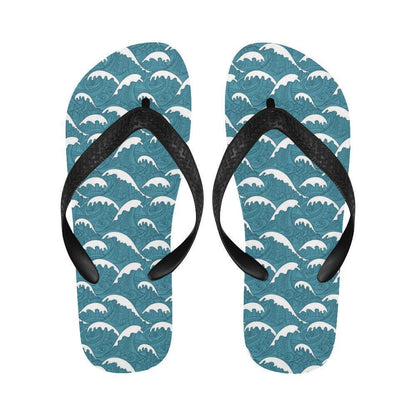 Surf Wave Tribal Design Flip Flops-JTAMIGO.COM