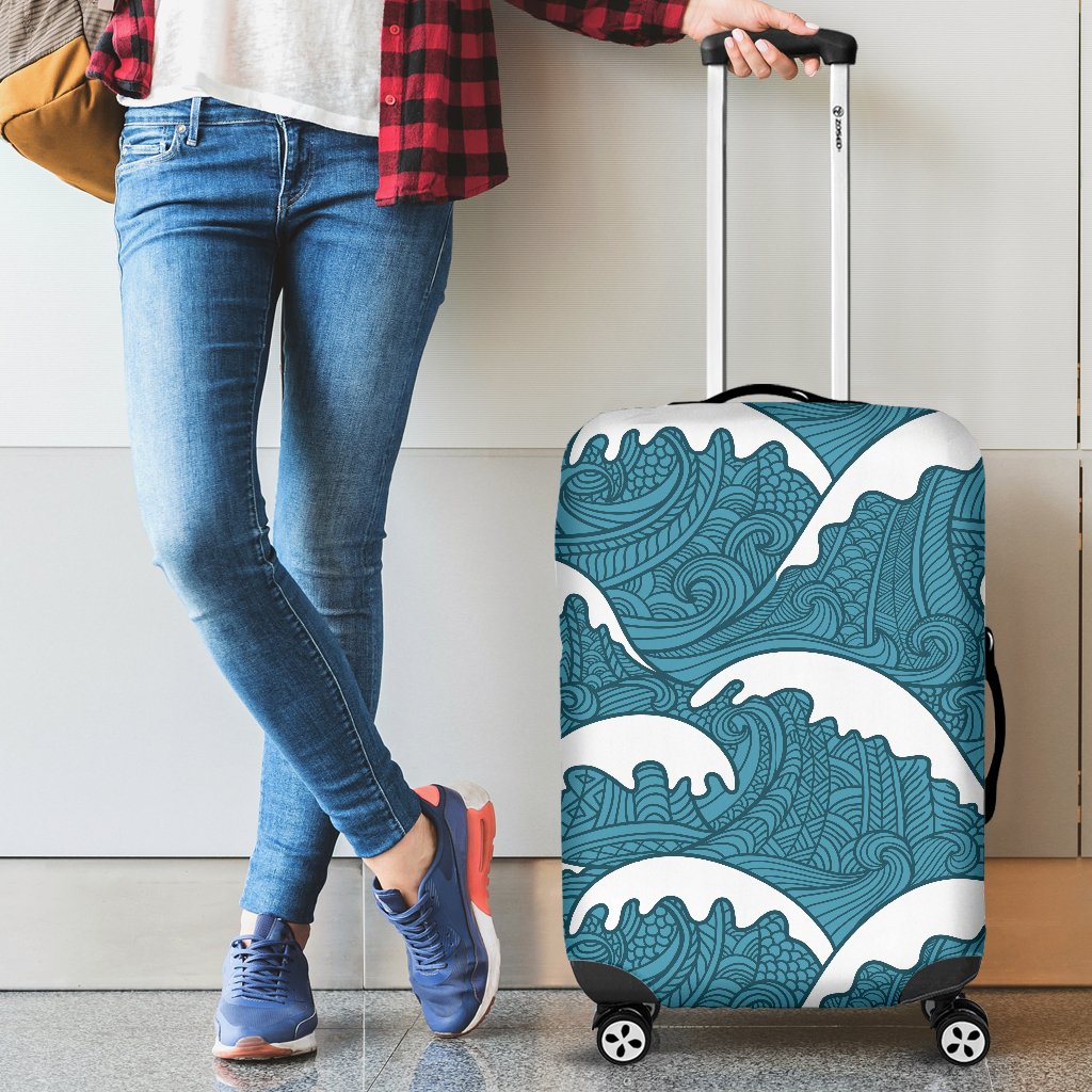 Surf Wave Tribal Design Luggage Cover Protector