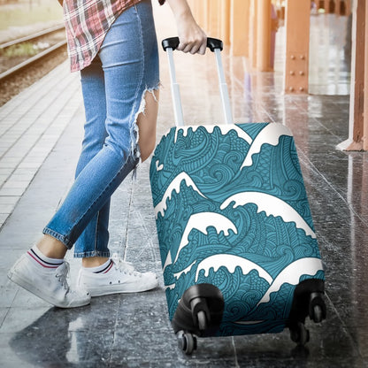 Surf Wave Tribal Design Luggage Cover Protector