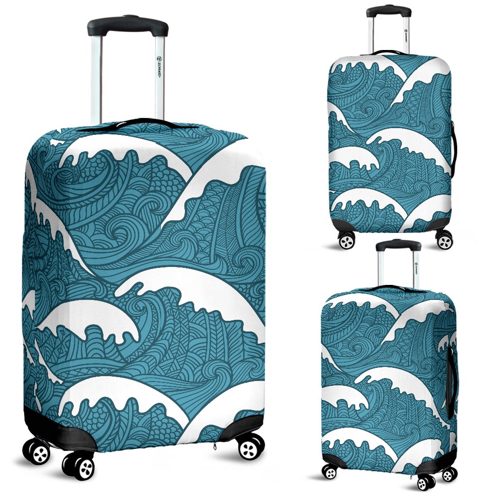 Surf Wave Tribal Design Luggage Cover Protector