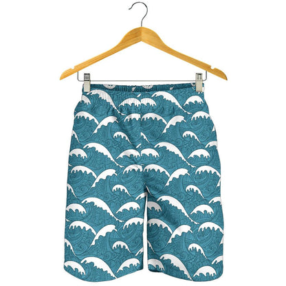 Surf Wave Tribal Design Mens Shorts-JTAMIGO.COM