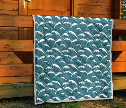 Surf Wave Tribal Design Premium Quilt-JTAMIGO.COM