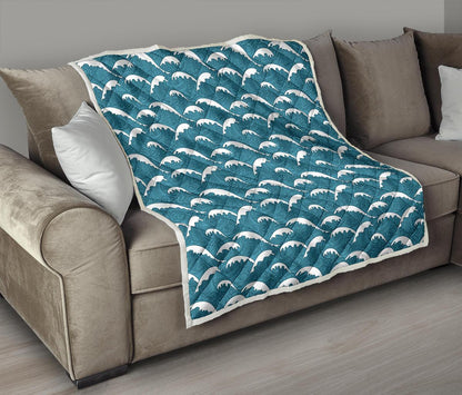 Surf Wave Tribal Design Premium Quilt-JTAMIGO.COM