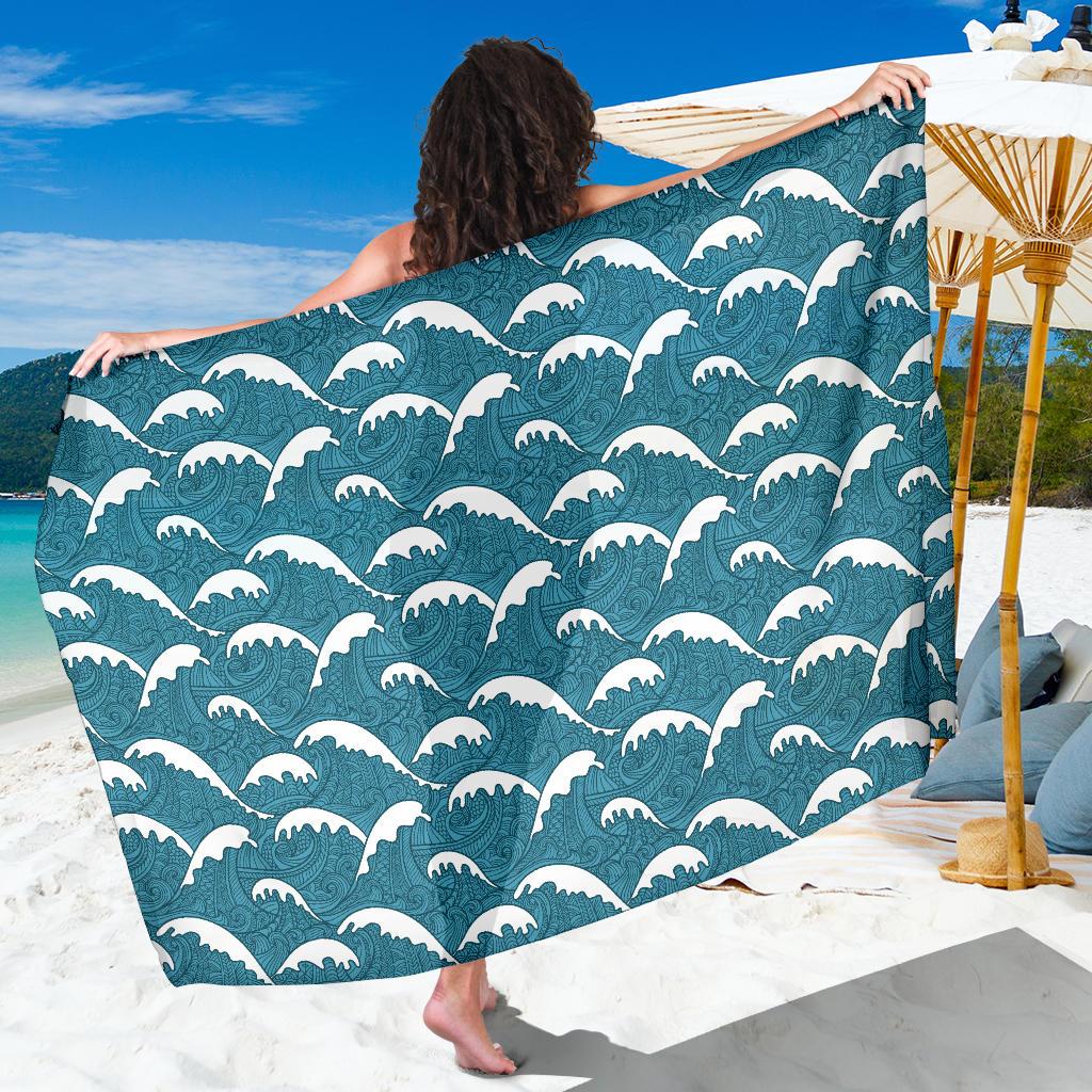 Surf Wave Tribal Design Sarong Pareo Wrap