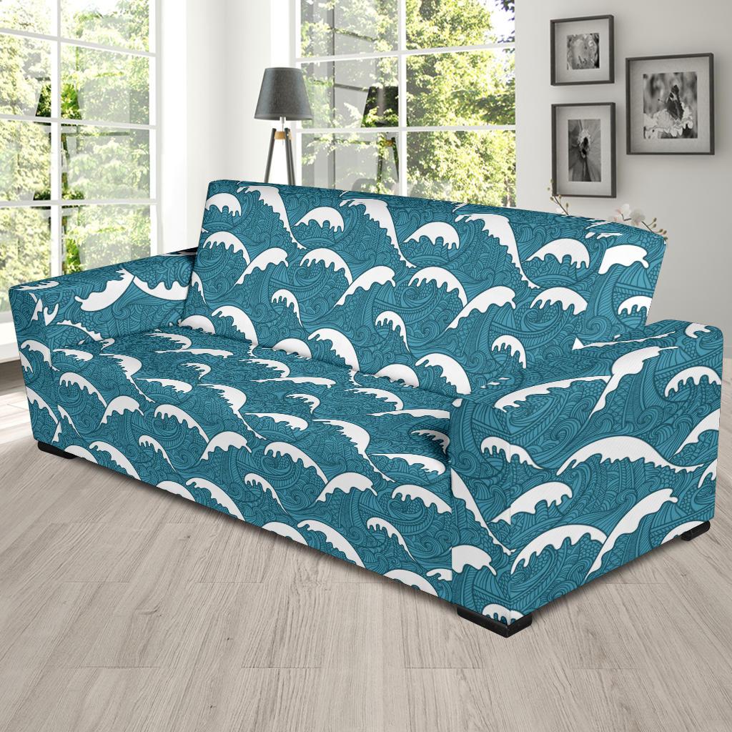 Surf Wave Tribal Design Sofa Slipcover-JTAMIGO.COM