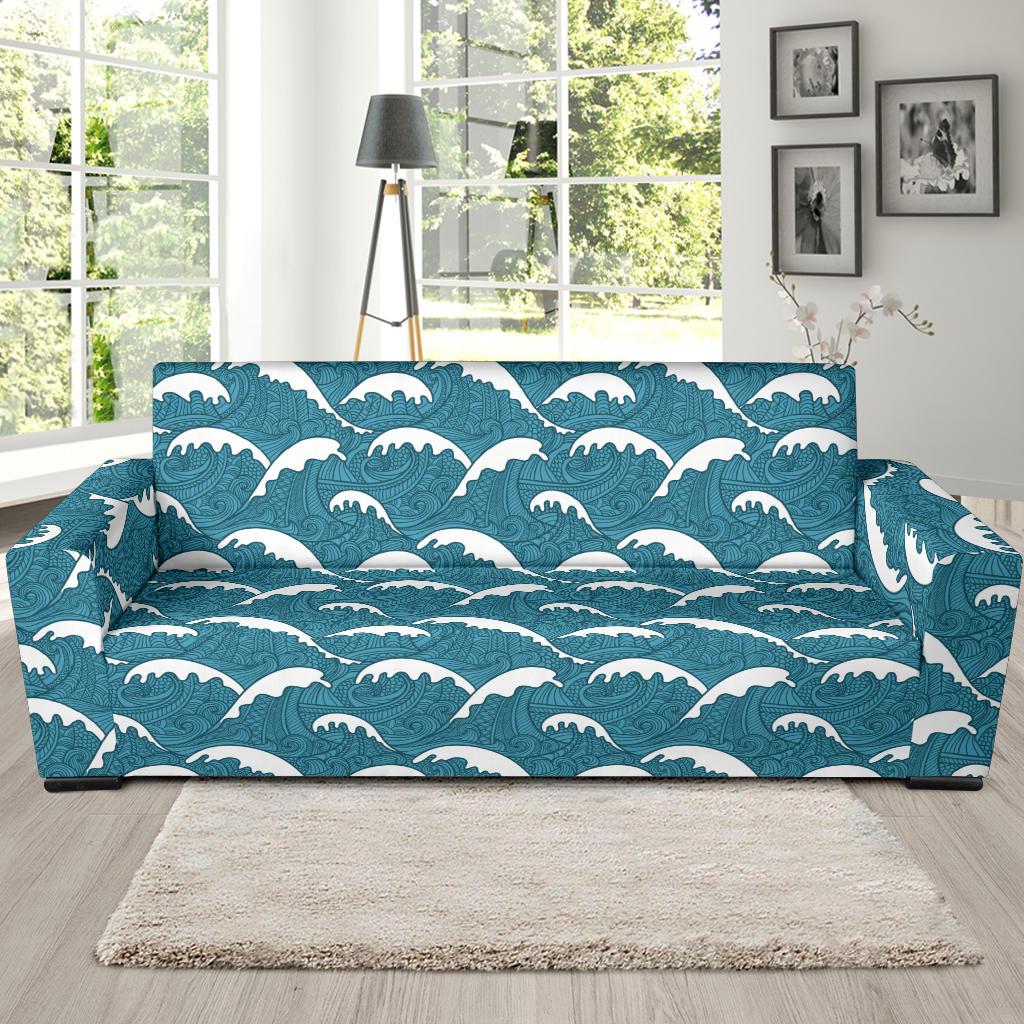 Surf Wave Tribal Design Sofa Slipcover-JTAMIGO.COM