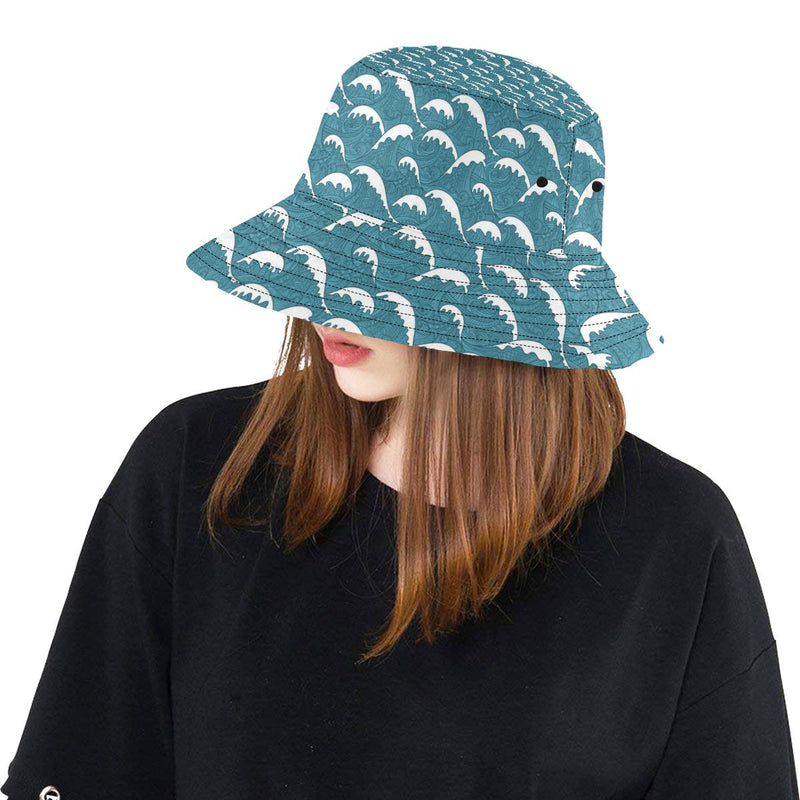 Surf Wave Tribal Design Unisex Bucket Hat