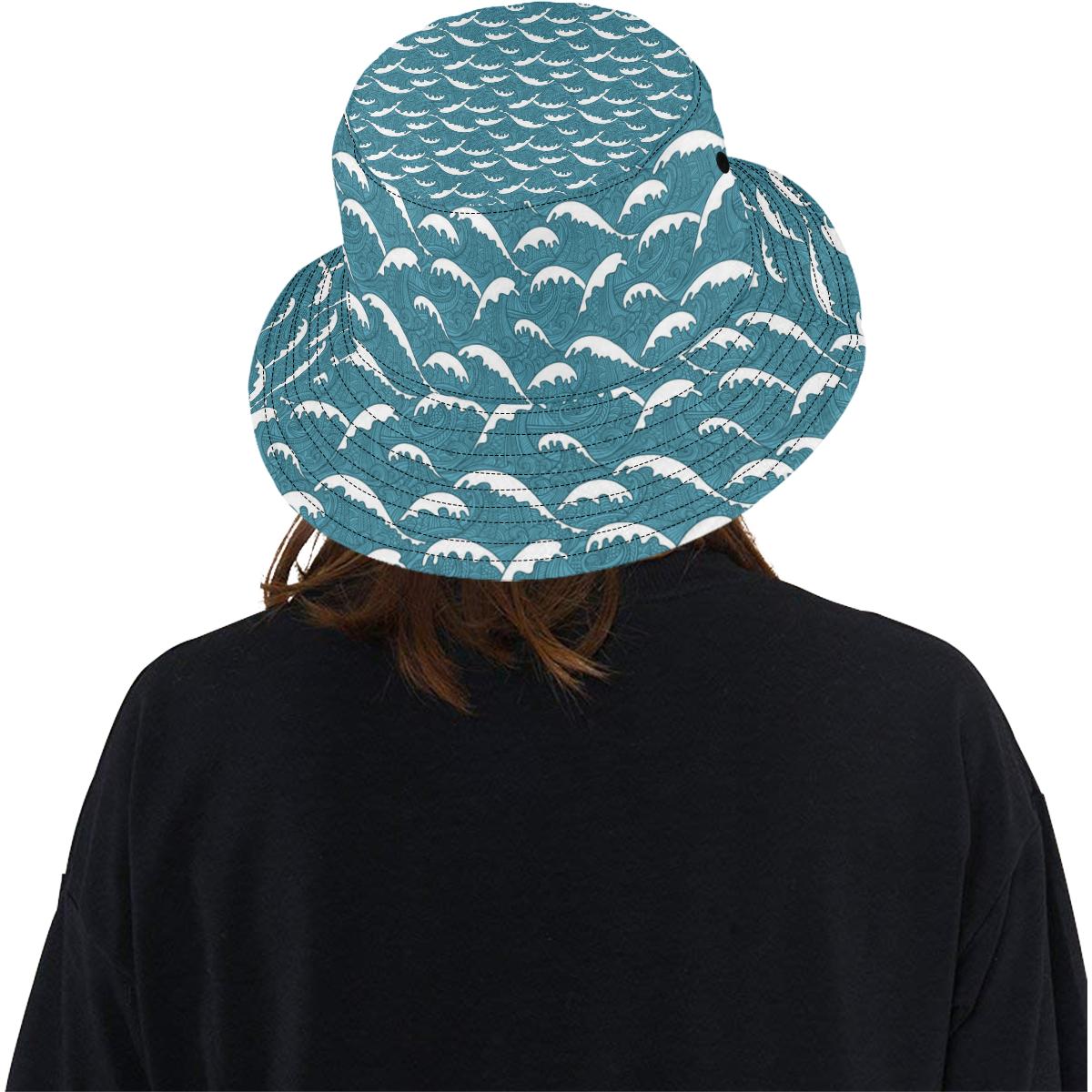 Surf Wave Tribal Design Unisex Bucket Hat