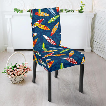 Surfboard Pattern Print Dining Chair Slipcover-JTAMIGO.COM