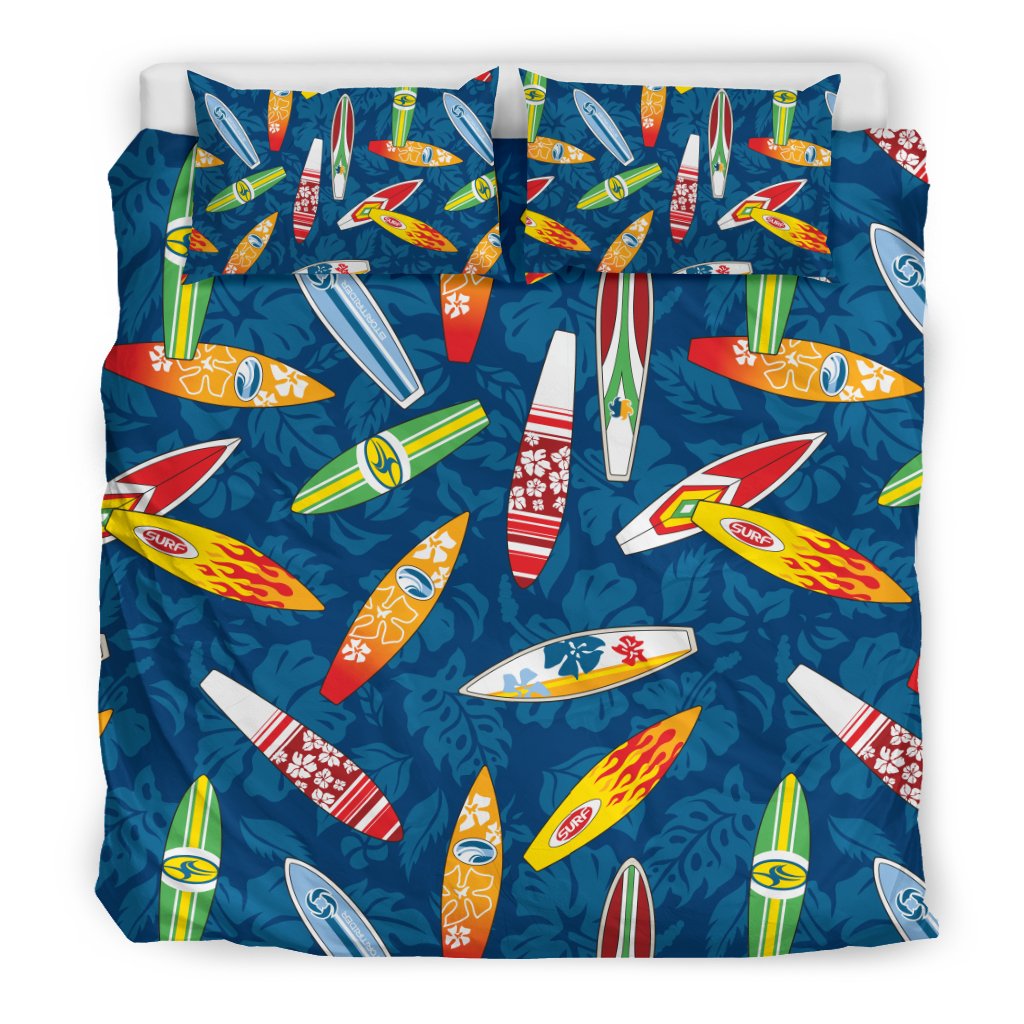 Surfboard Pattern Print Duvet Cover Bedding Set