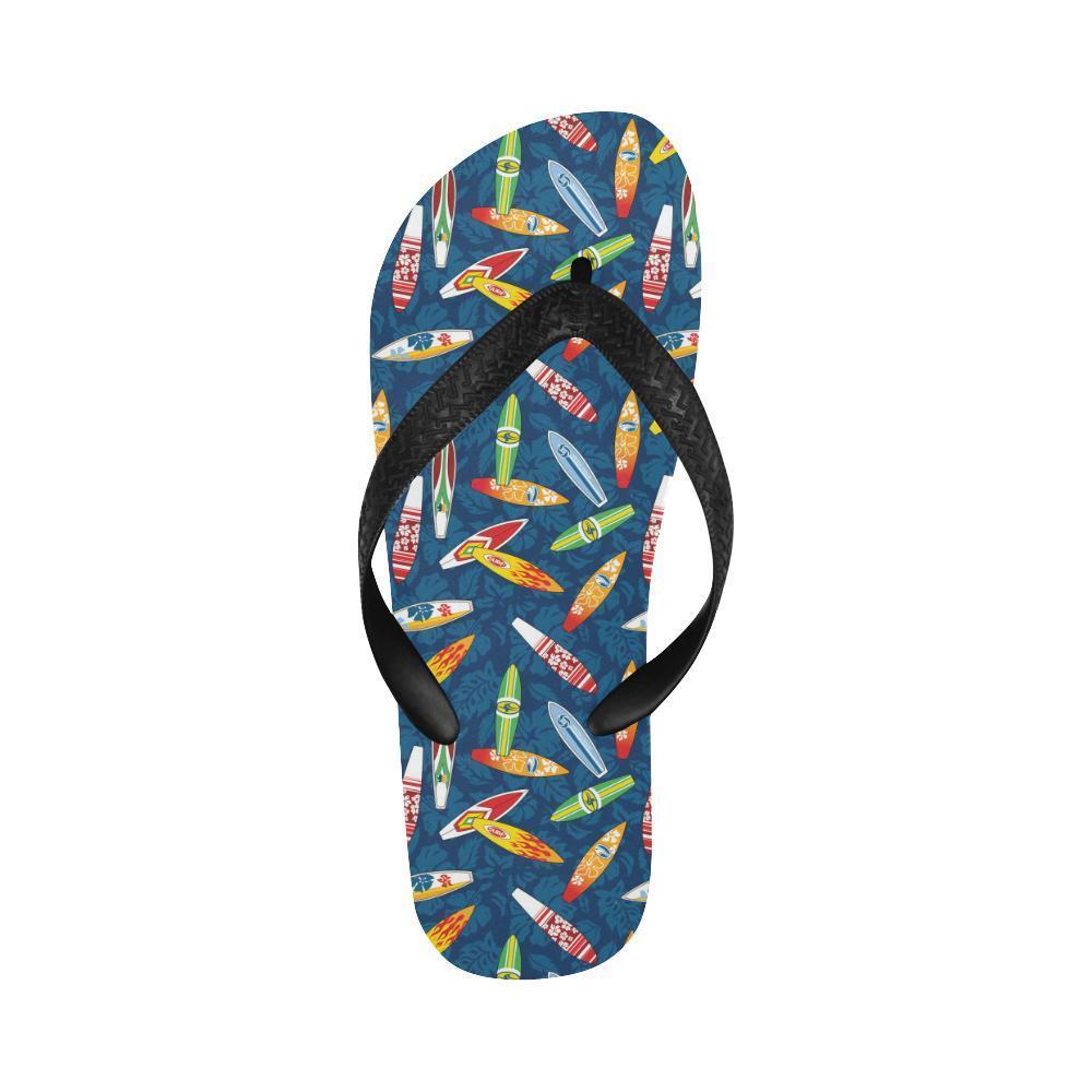Surfboard Pattern Print Flip Flops-JTAMIGO.COM