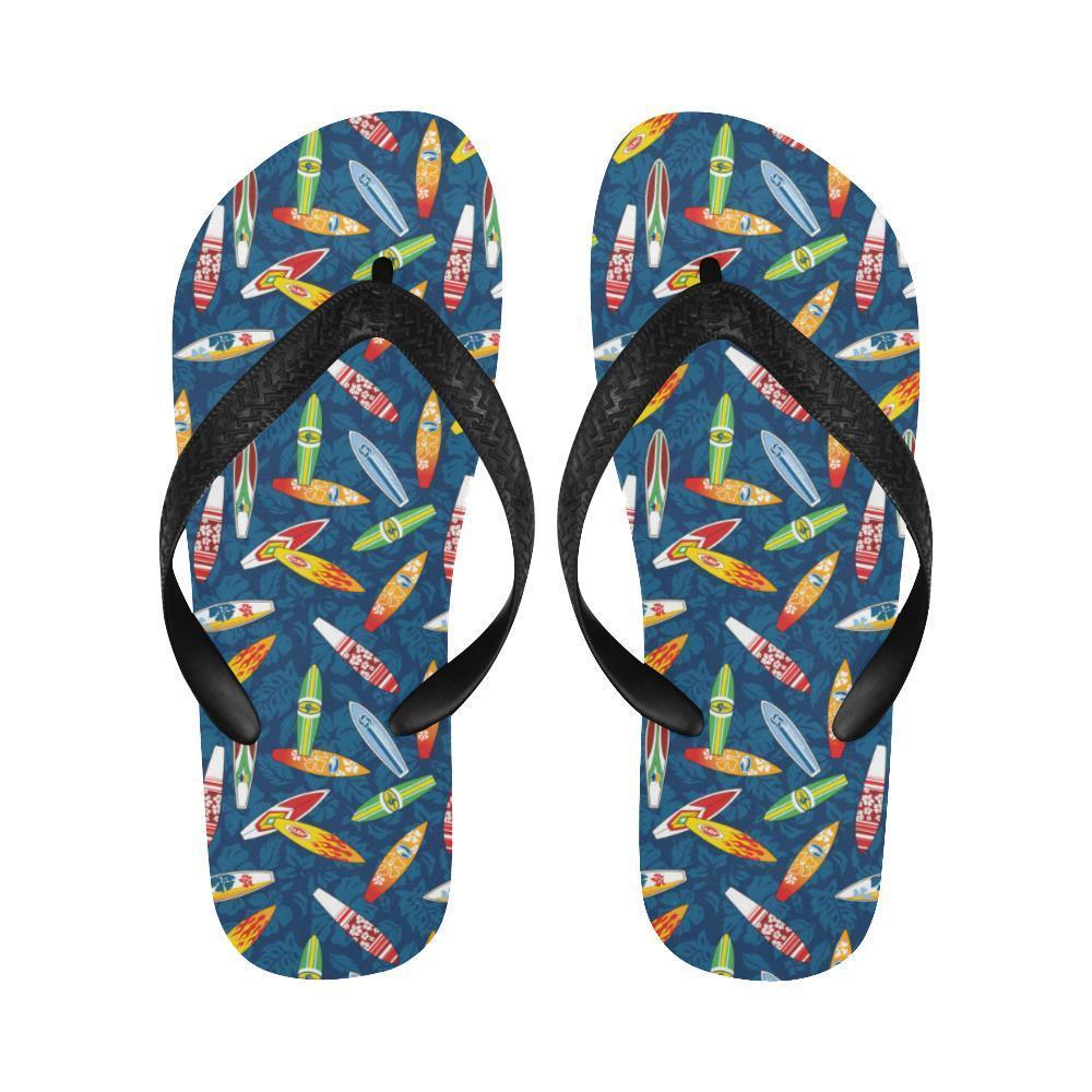 Surfboard Pattern Print Flip Flops-JTAMIGO.COM