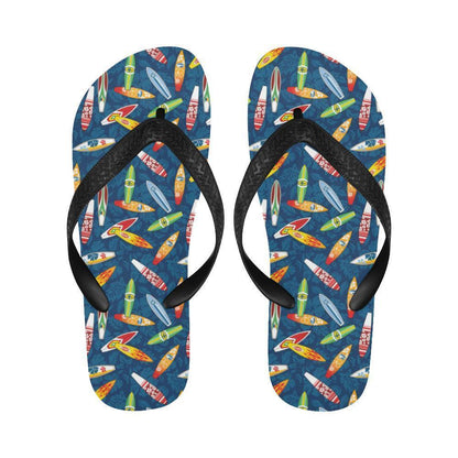 Surfboard Pattern Print Flip Flops-JTAMIGO.COM