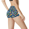 Surfboard Pattern Print High Waisted Spandex Shorts-JTAMIGO.COM