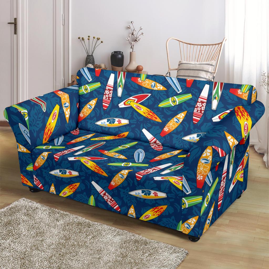 Surfboard Pattern Print Loveseat Slipcover-JTAMIGO.COM