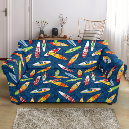 Surfboard Pattern Print Loveseat Slipcover-JTAMIGO.COM