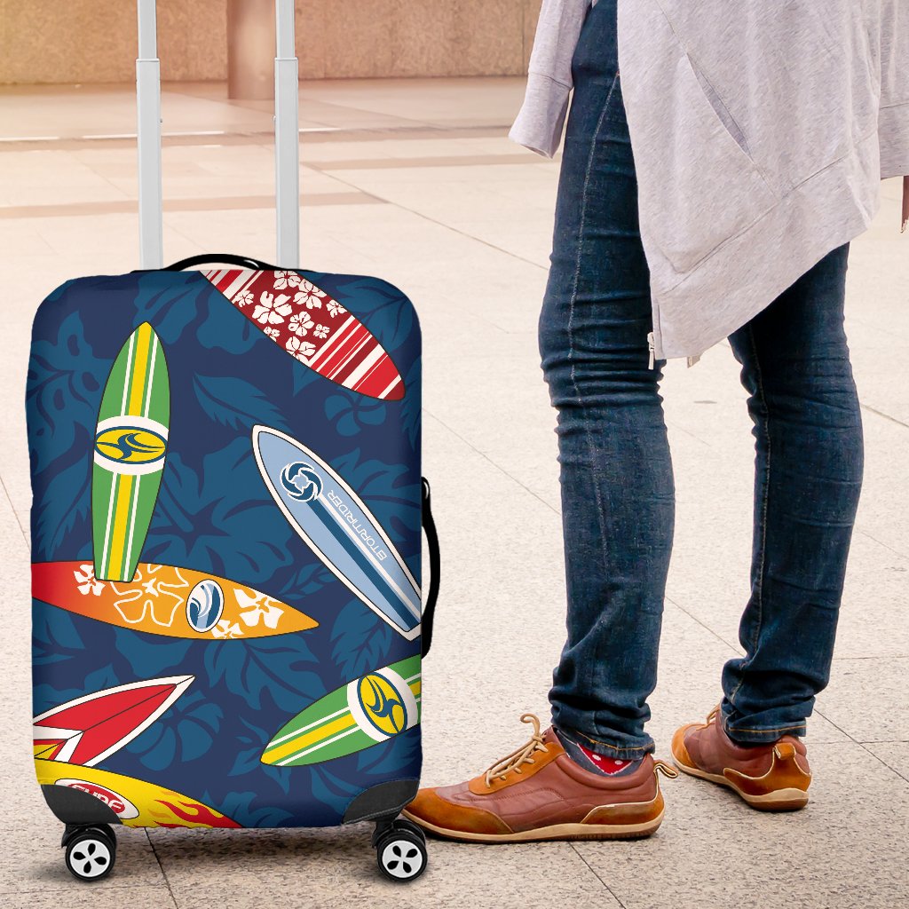Surfboard Pattern Print Luggage Cover Protector